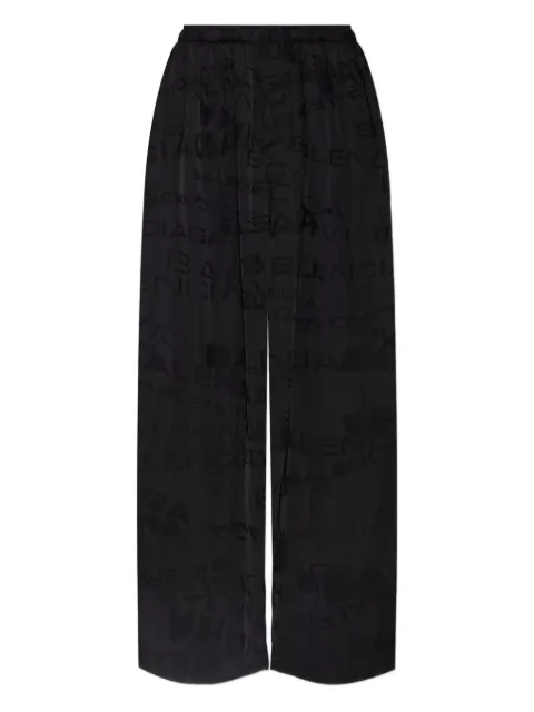 Balenciaga logo flared trousers Black 850696TTO52