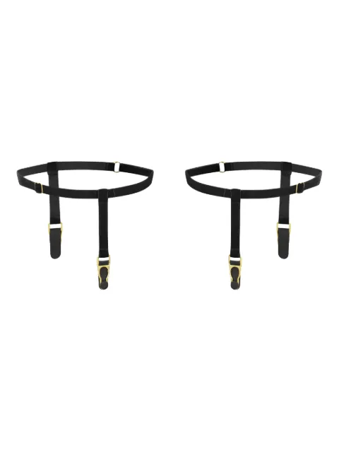 Maison Close velvet adjustable garters Black 564217