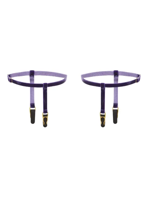 Maison Close velvet garters Purple 564216