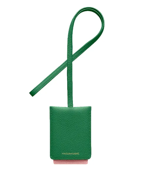 MAISON de SABRÉ Leather ID Lanyard Green IDLA