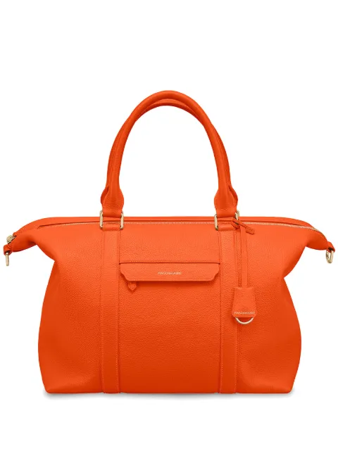 MAISON de SABRÉ Large Leather Weekender Bag Orange BATRTO