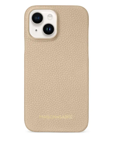 MAISON de SABRÉ Leather Phone Case (iPhone 15) Neutrals 15