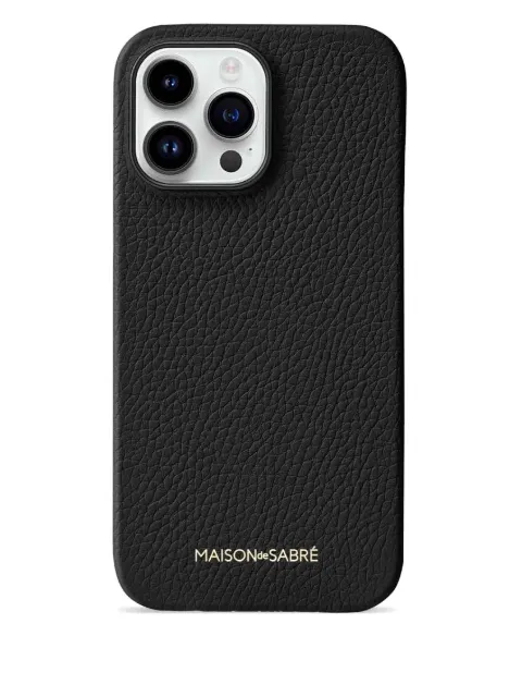 MAISON de SABRÉ Leather iPhone 14 Pro case Black 14P