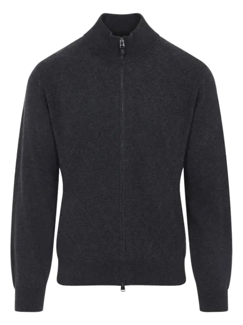 Canali zip-fastening cardigan Grey C0022MK02362