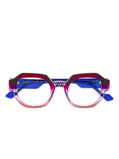 Face À Face geometric-frame glasses Red FRAMED2