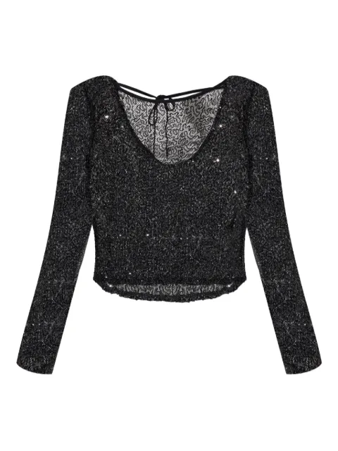Gestuz sequin-embellishment top Black 10910770