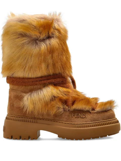 FENDI leather sneakers Brown 8T8591AYA1