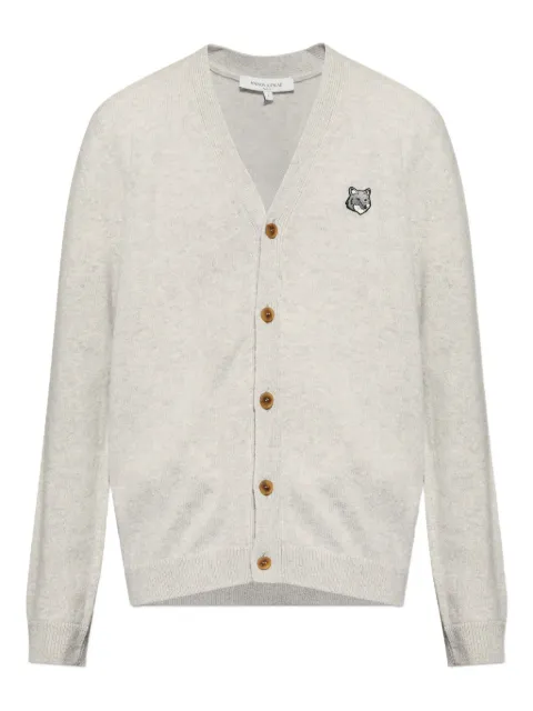 Maison Kitsuné logo-patch cardigan Grey PM00502KT1006