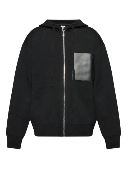 LOEWE zip-up wool hoodie Black H526Y16KAS