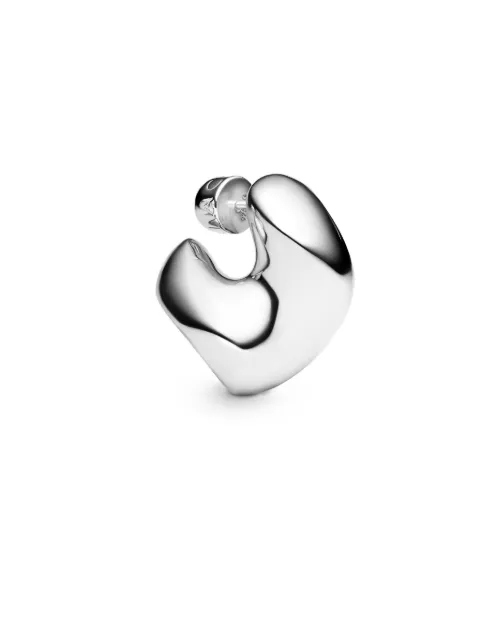 Maria Black Saddle Earring Medium Silver 101119AGMLE