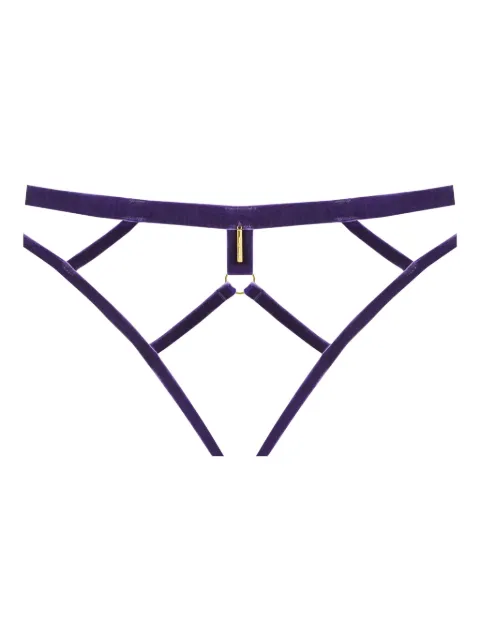 Maison Close velvet open briefs Purple 564215