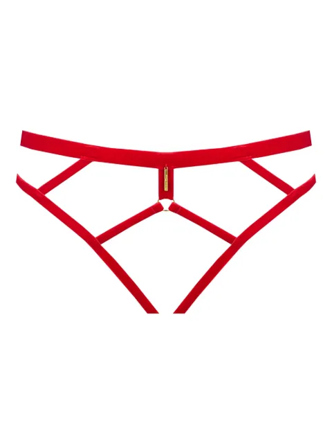 Maison Close velvet open briefs Red 564212