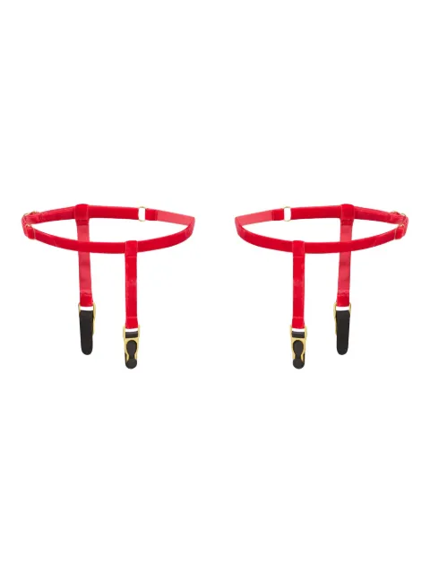 Maison Close velvet garters Red 564213