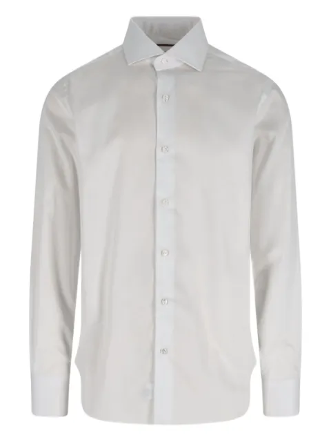 Barba embroidered-detail cotton shirt White I1U13P0150205U