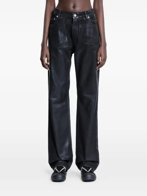 Rick Owens DRKSHDW Granbury overdyed foil jeans Black DS01E3315