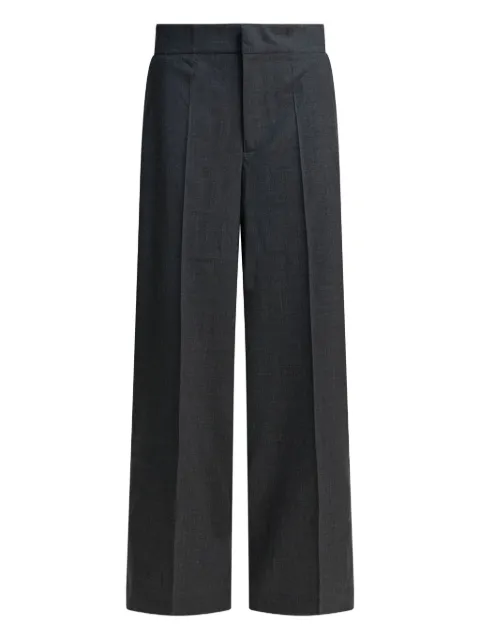 SA SU PHI pressed-crease wide-leg tailored trousers Grey W25315WVEA0991