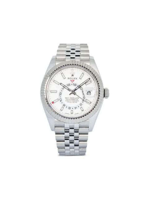 Rolex stainless steel Sky-Dweller 42mm White 326934