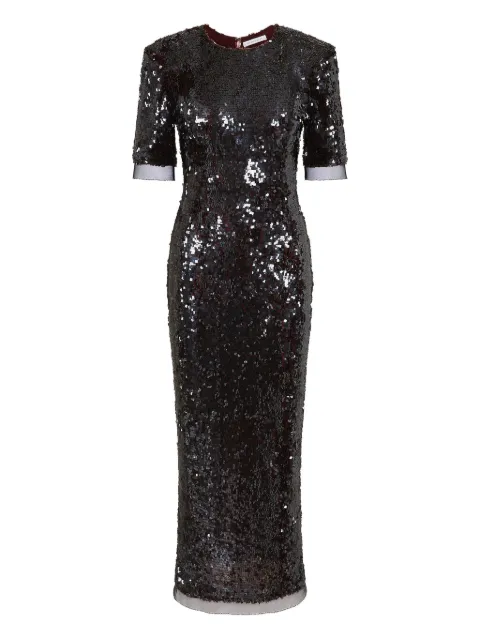 Rachel Gilbert Kaia sequin sleeve dress Black 26RRG62297CHO