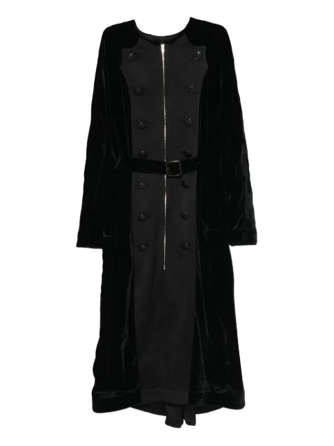 R13 Officer button belted coat Black R13WR522R633A
