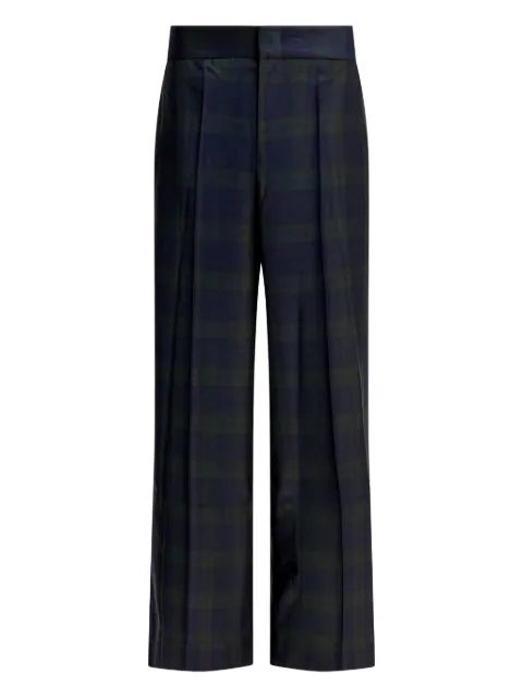 SA SU PHI plaid trousers Blue W25315TR0390