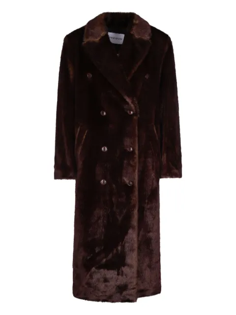 STAND STUDIO buttoned coat Brown 66550939587000