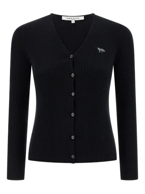Maison Kitsuné Baby Fox-patch button cardigan Black PW00513KT1155P199
