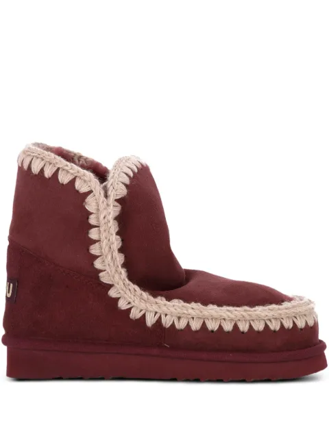 Mou double-face stitch-detail boots Red FW101001ACAB