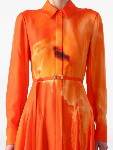 Jason Wu Collection floral-print midi shirt dress Orange R2612007