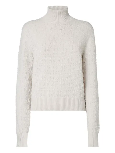 FENDI textured turtleneck sweater Neutrals FZXE09AYM0