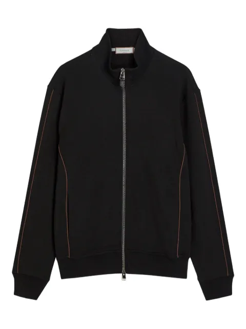 Canali pipe-detail zip-up sweatshirt Black MJ02339T0912