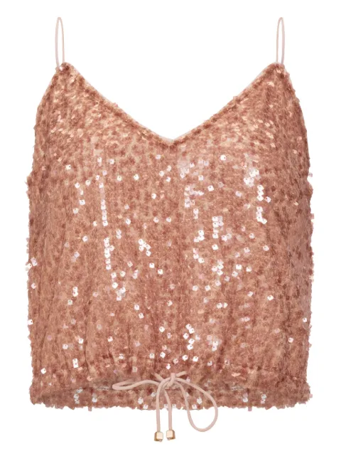 SANA OSMANI Iris sequin drawstring top Pink IRISCAMEO