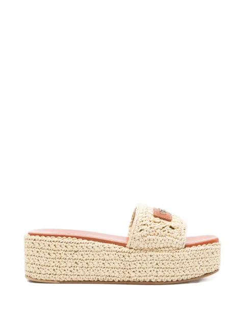 Versace logo-detail sandals Neutrals 10224741A17042