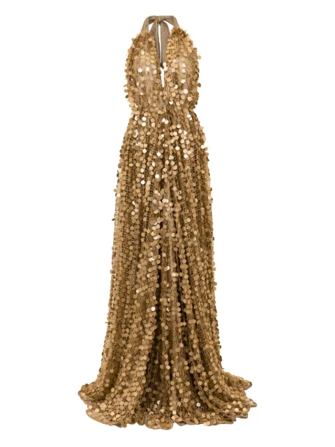SANA OSMANI Divina sequin maxi dress Gold DIVINAGOLD
