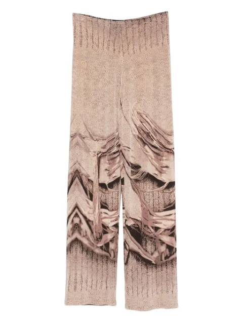 Jean Paul Gaultier Pre-Owned 2000s elasticated waist print trousers Neutrals HOLAJPG153