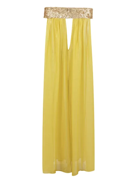 SANA OSMANI Hera sequin maxi dress Yellow HERAILLUMINATEGOLD