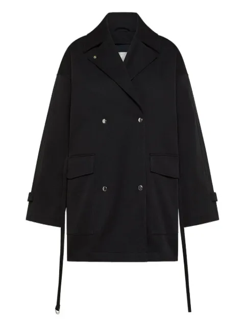 OOF WEAR double-breasted belted coat Black 252MOFJA9322252OF10
