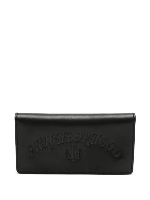 Neighborhood embossed-logo wallet Black 261PKNHAC03