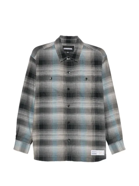 Neighborhood check-pattern long-sleeve shirt Grey 261AQNHSHM04