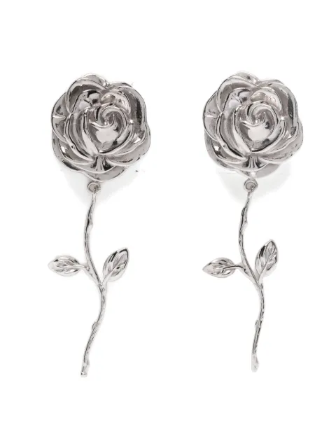 Magda Butrym Rose Stem earrings Silver 793426