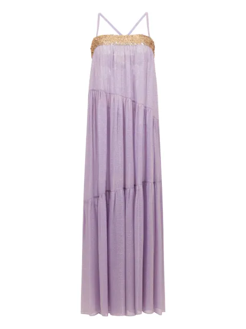 SANA OSMANI Tobago sequin midi dress Purple TOBAGOLILACGELATO