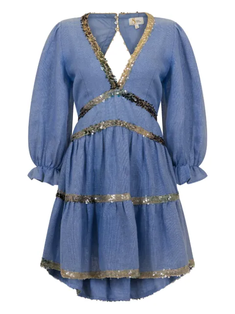 SANA OSMANI Miriam sequin mini dress Blue MIRIAMENDLESSBLUESALTLAKE