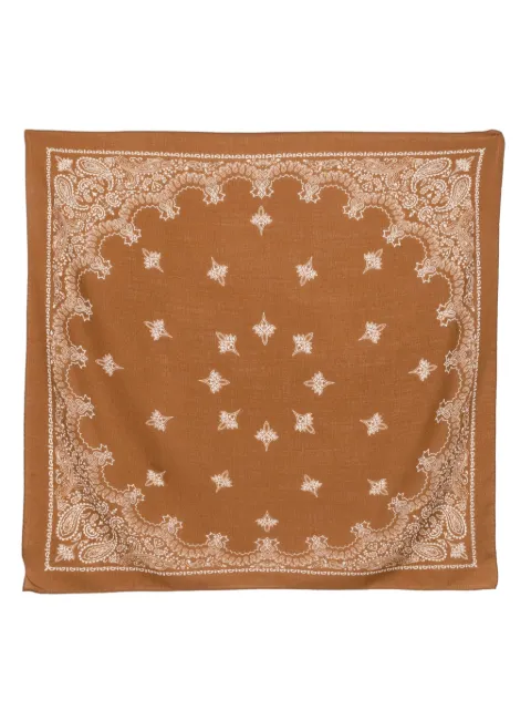 Destin paisley-print wool scarf Brown JUCABAVI