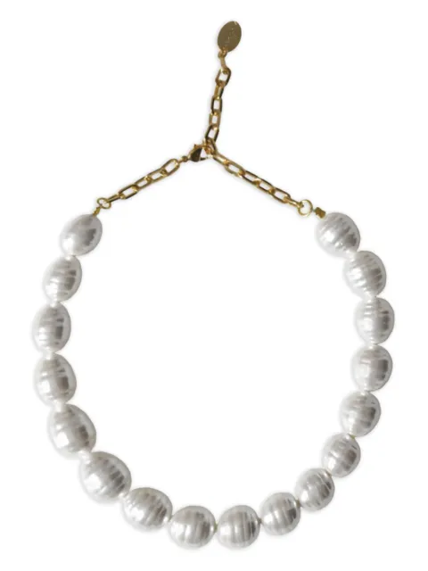 Alevì pearl-effect chain necklace White COLLANAPAOLAPERLE