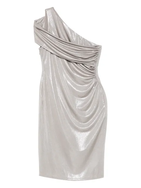 Lauren Ralph Lauren one-shoulder ruched mini dress Silver 253970802001