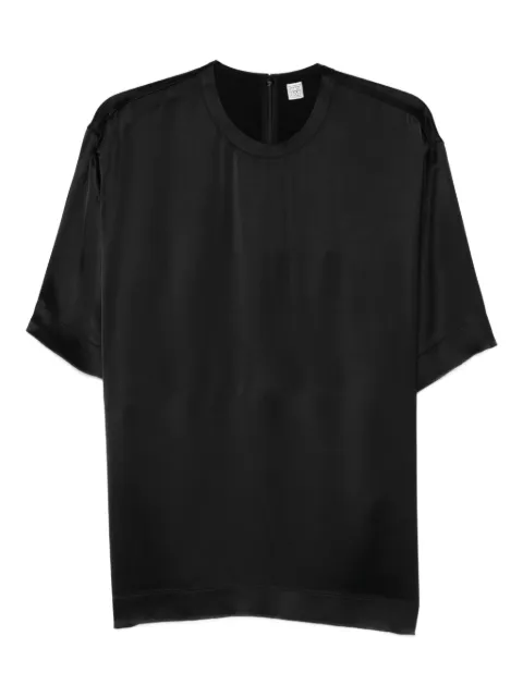 TOTEME satin T-shirt Black 261WRT0629FB0546001