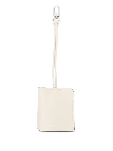 TOTEME grained-leather keyring Neutrals 261WAM0065LE0030106