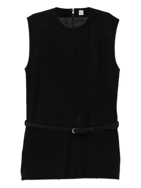 TOTEME belted suede top Black 261WRT0733LE0200001