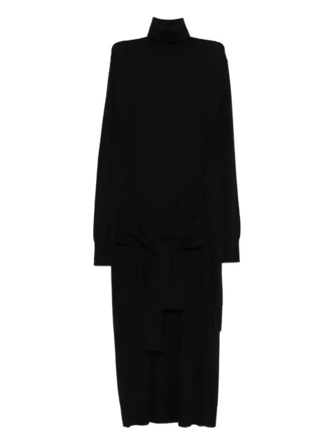 TOTEME double-sleeve turtleneck midi dress Black 254WRD0328YA0087001