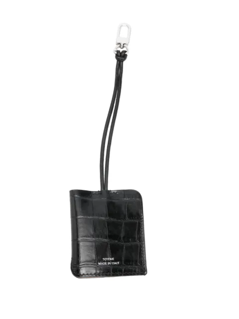 TOTEME croco-embossed keyring Black 261WAM0065LE0076001