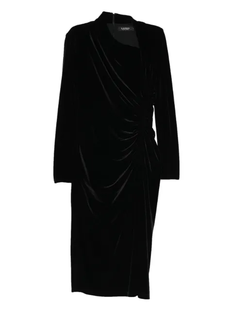 Lauren Ralph Lauren Ruched long-sleeve dress Black 200980039001